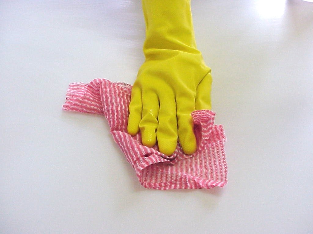 Cleaning with Gloves